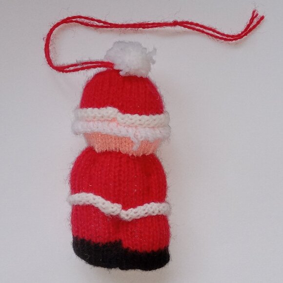 ๐ฏ 10 for $12 / Vintage Crocheted Santa Claus Christmas Tree Ornament - Picture 2 of 6